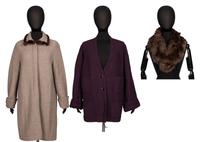 Two Designer Cardigans & Sable Scarf, Loro Piana and Chanel
