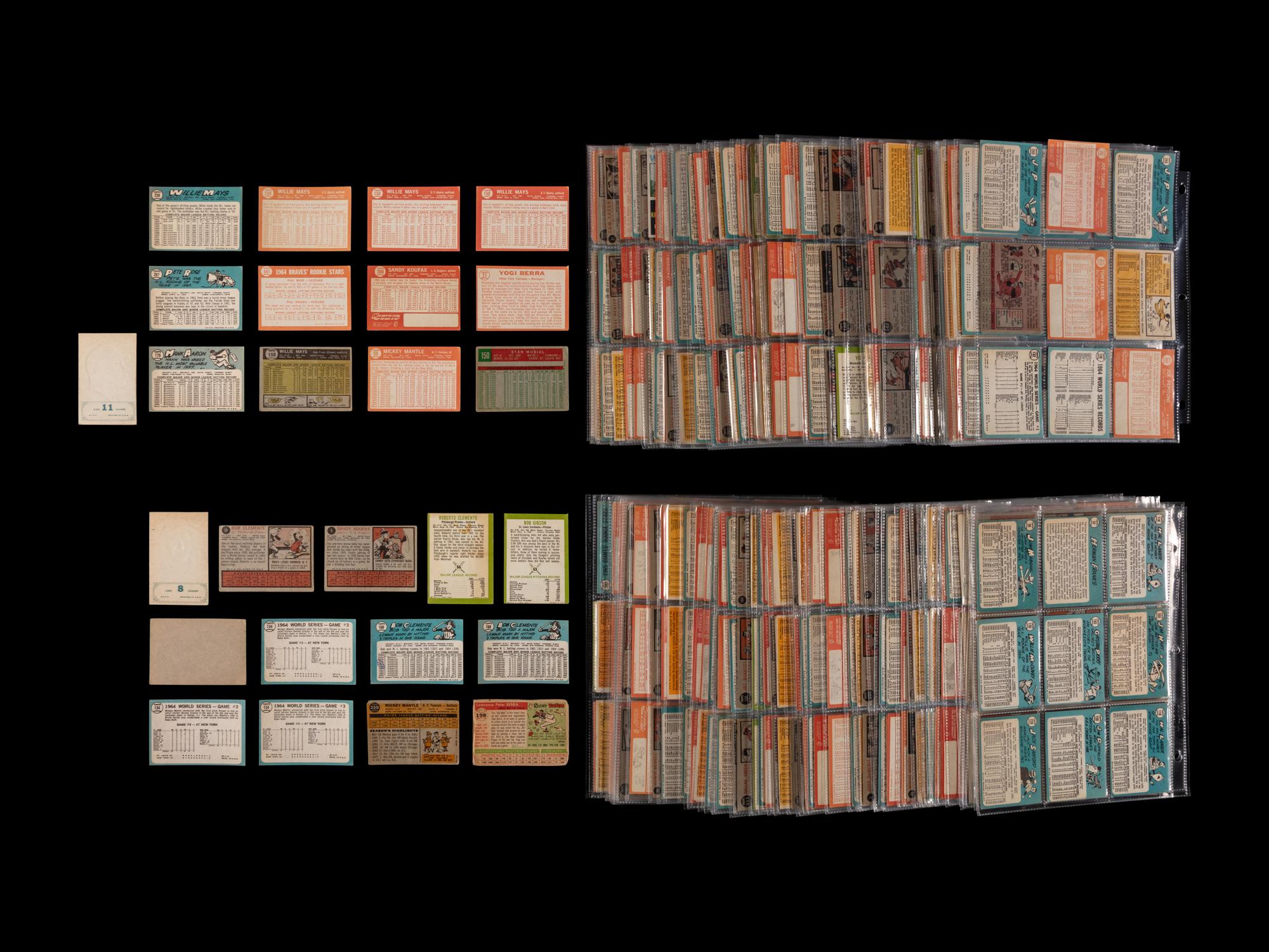 A Collection of Assorted 1960s Baseball Cards Including Mickey Mantle and Multiple Hall of Famers