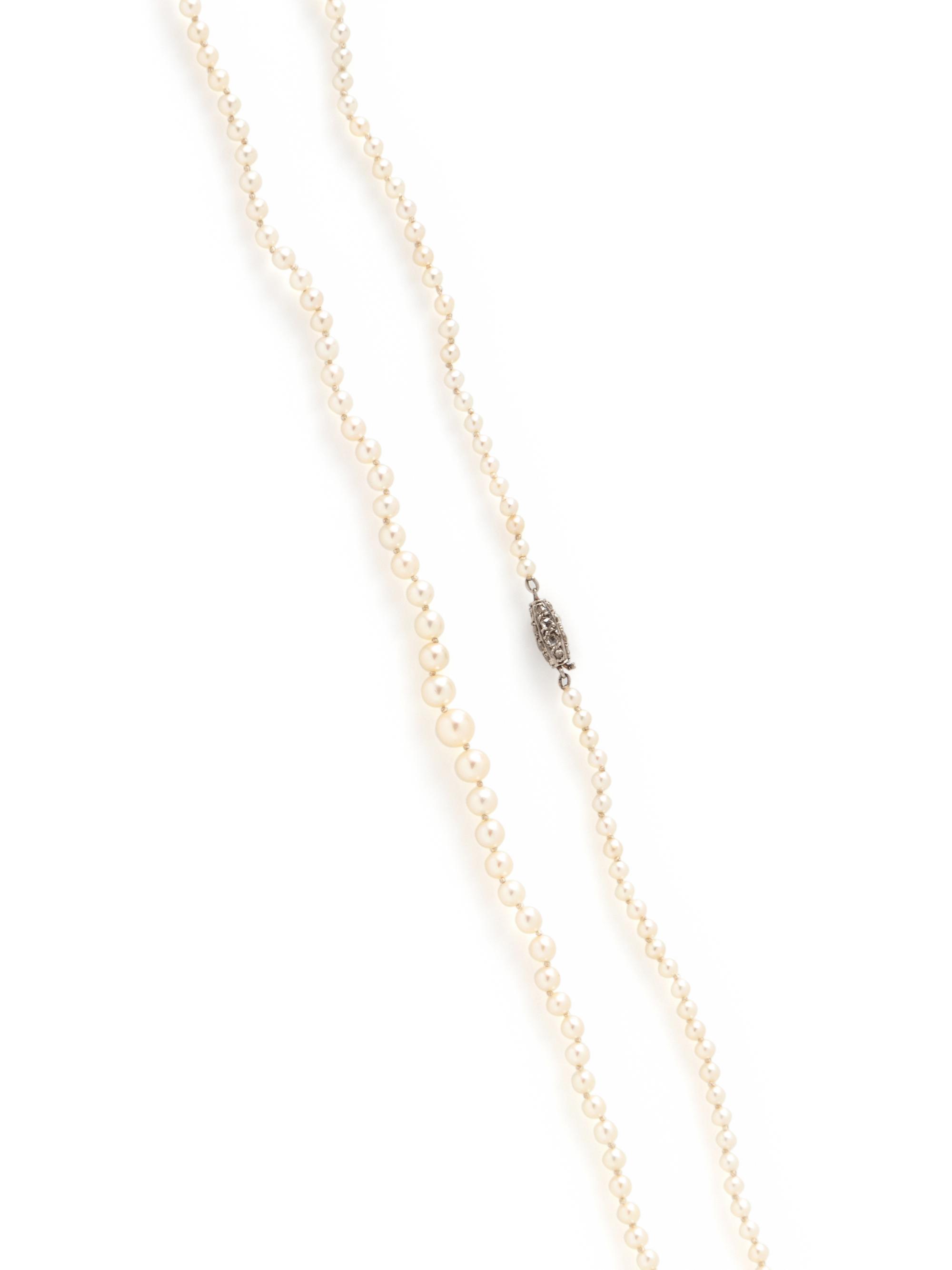 NATURAL PEARL AND DIAMOND NECKLACE