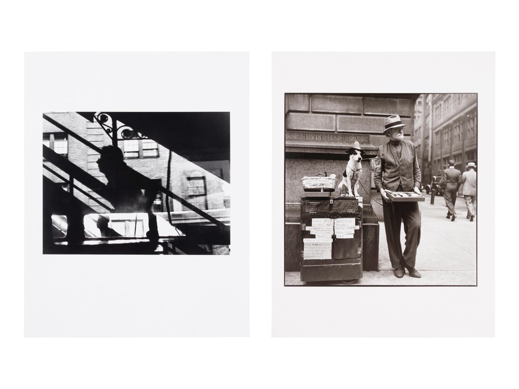 Silent Salesman, Philadelphia, PA, c. 1937 , 1980 and Win, Place, and Show, 3rd Ave. El at 53rd Street, New York, N.Y., 1947, 1981 (two works)