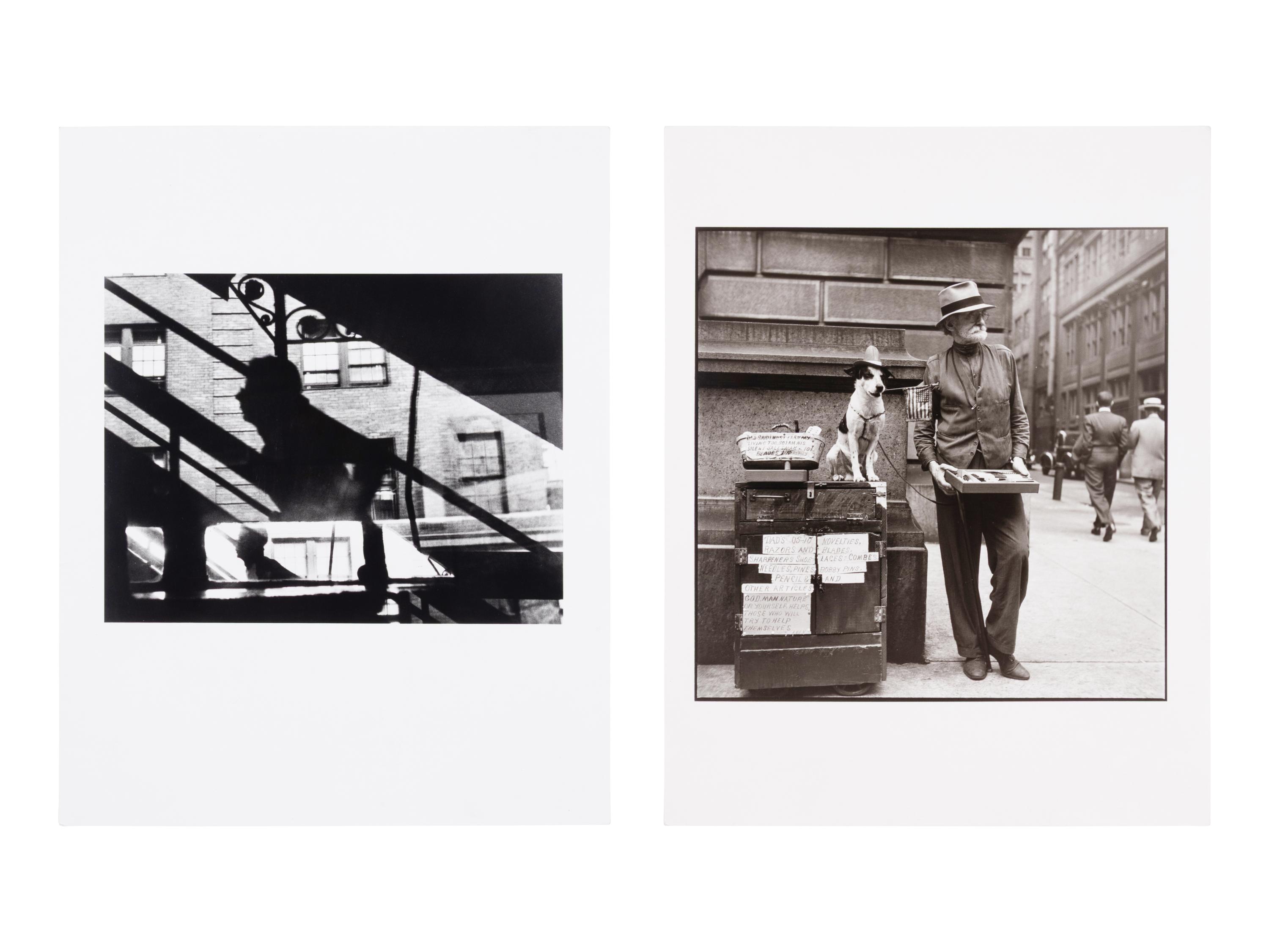 Silent Salesman, Philadelphia, PA, c. 1937 , 1980 and Win, Place, and Show, 3rd Ave. El at 53rd Street, New York, N.Y., 1947, 1981 (two works)