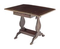 A Northern European Brown-Painted and Parcel-Gilt Sofa Table