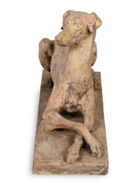 A Terra Cotta Model of a Recumbent Hound