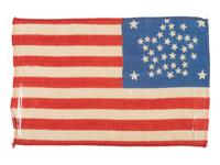 [FLAGS]. 38-star American parade flag with "Great Star" configuration. Ca 1876-1889.