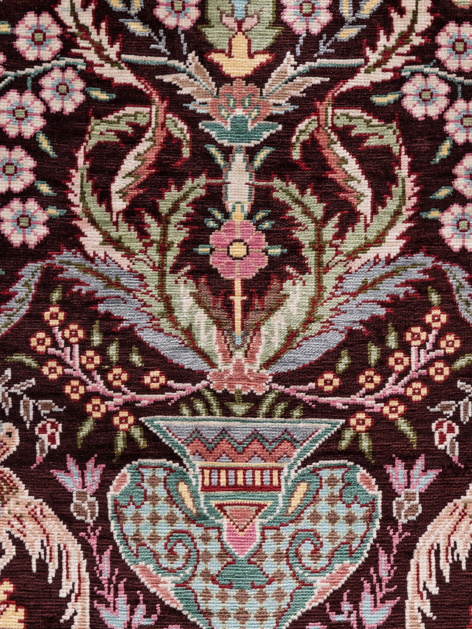 A Turkish Silk Prayer Rug