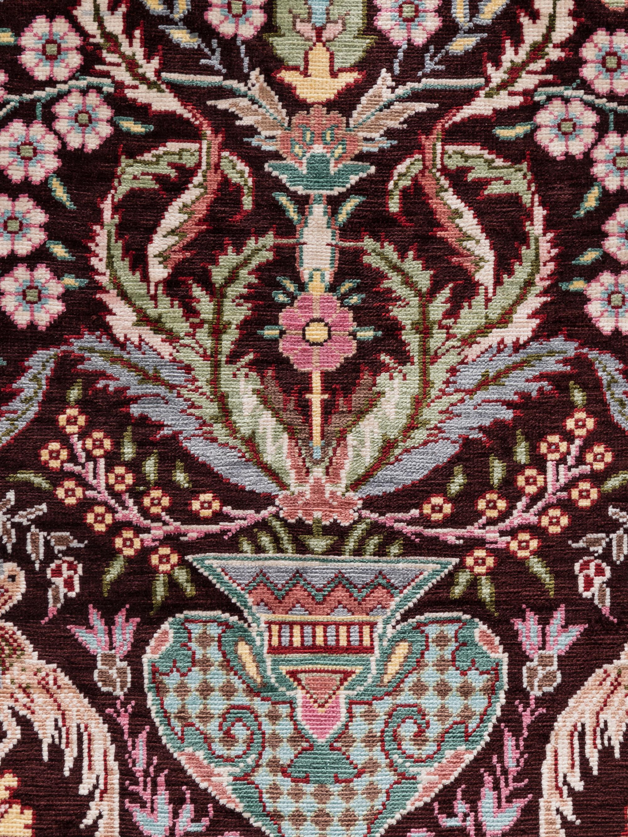 A Turkish Silk Prayer Rug