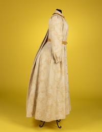 Embroidered White Cotton Wrapper, 1880