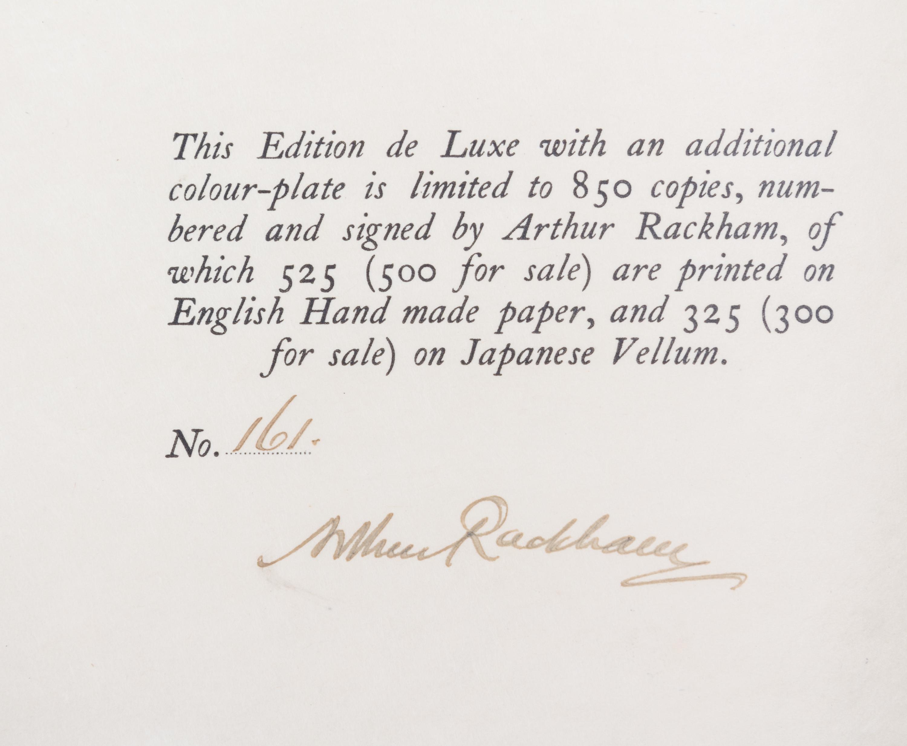 (HALPIN, BILL; RACKHAM, ARTHUR) EVANS, C.S. Cinderella. London/New York, 1919. Finely bound by Bill Halpin. Limited, signed.