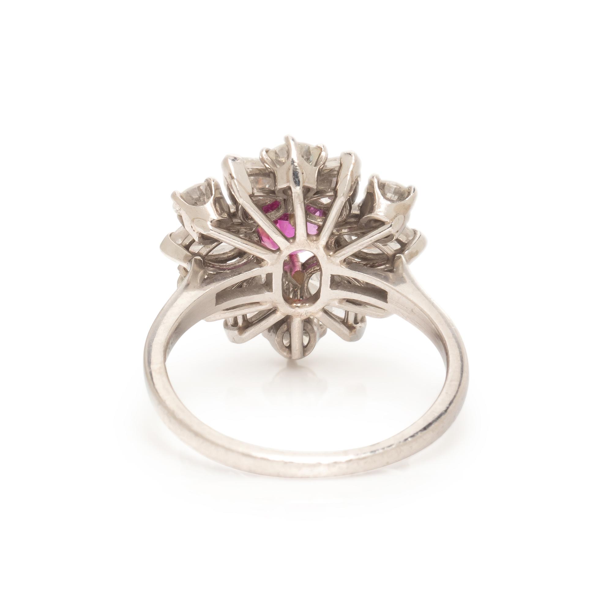 PINK SAPPHIRE AND DIAMOND RING