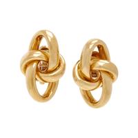YELLOW GOLD KNOT CLIP EARRINGS