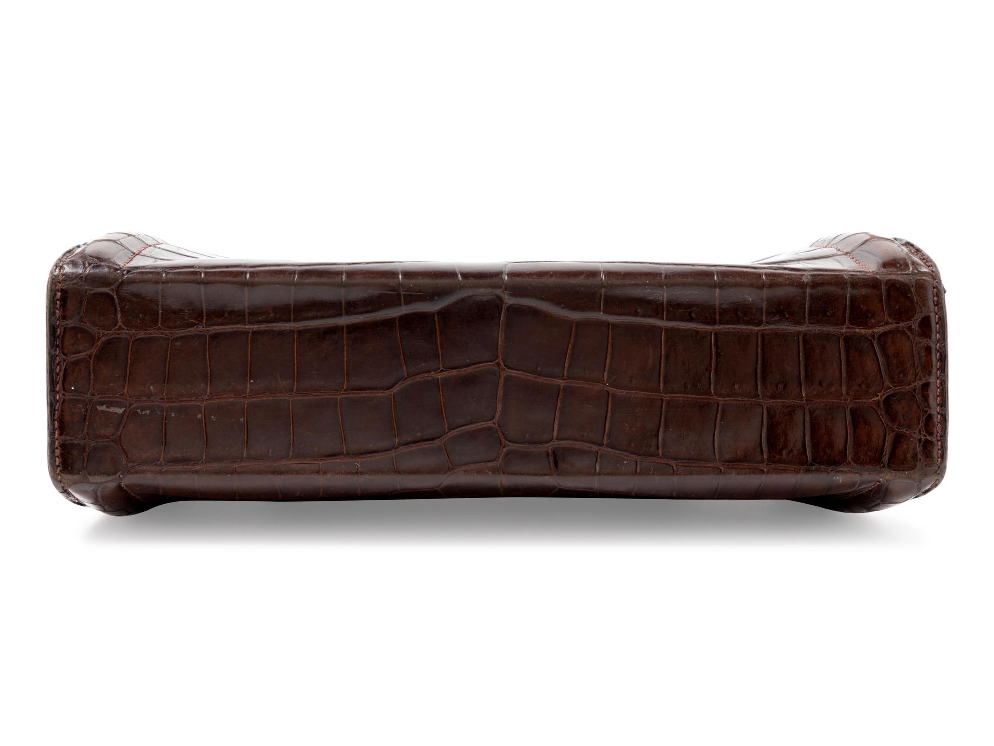 Vintage Hermès 26cm Crocodile Pullman Bag, 1960-70s