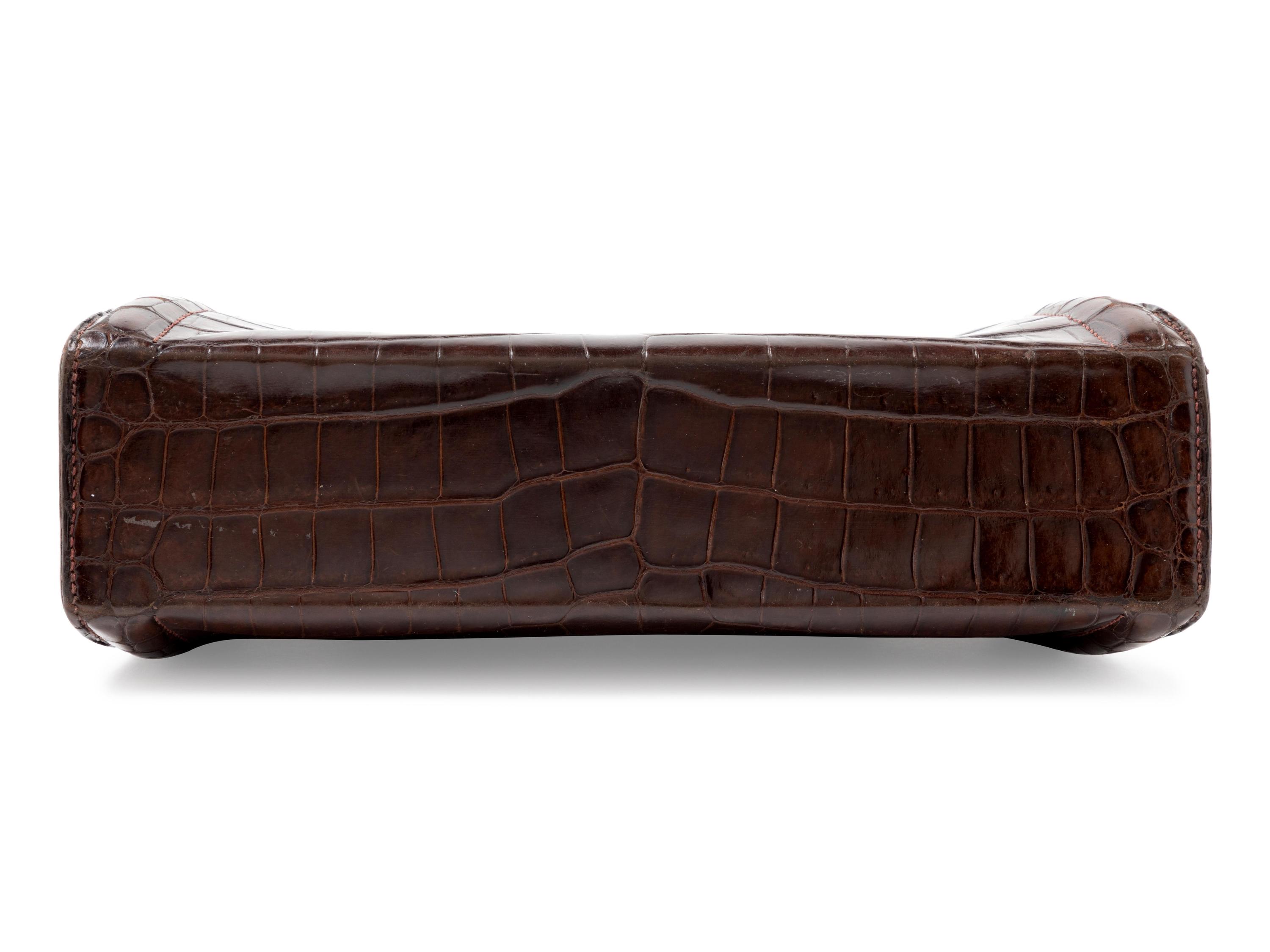 Vintage Hermès 26cm Crocodile Pullman Bag, 1960-70s