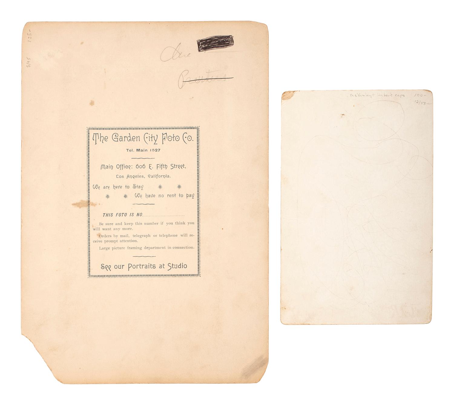 [McKINLEY, William (1843-1901) -- ROOSEVELT, Theodore (1858-1919)]. Photographs and letter archive.