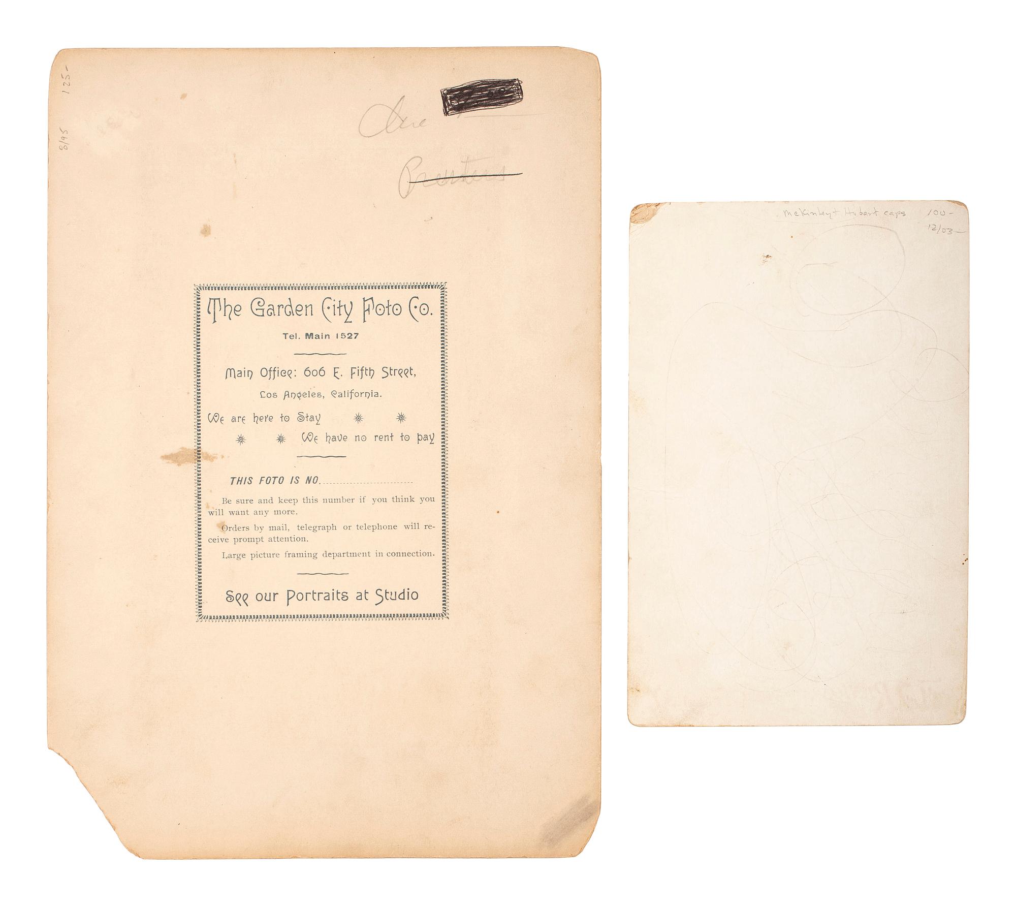 [McKINLEY, William (1843-1901) -- ROOSEVELT, Theodore (1858-1919)]. Photographs and letter archive.