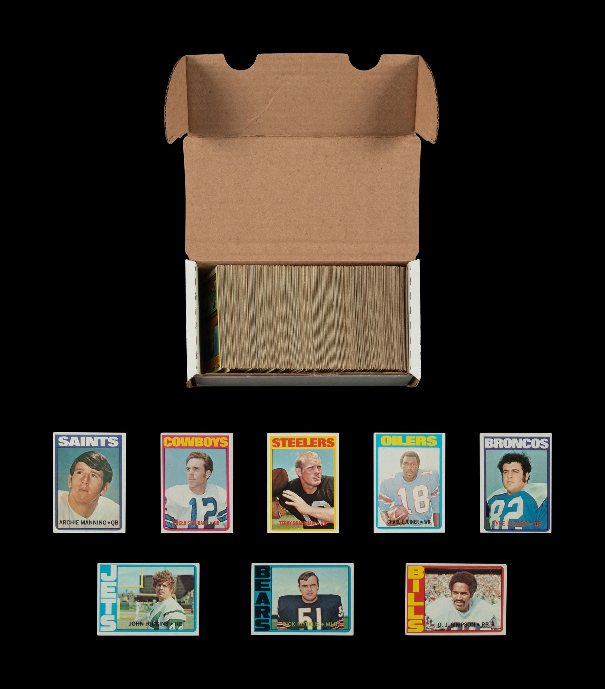 A Near Set of 1972 Topps Football Cards (338/351)