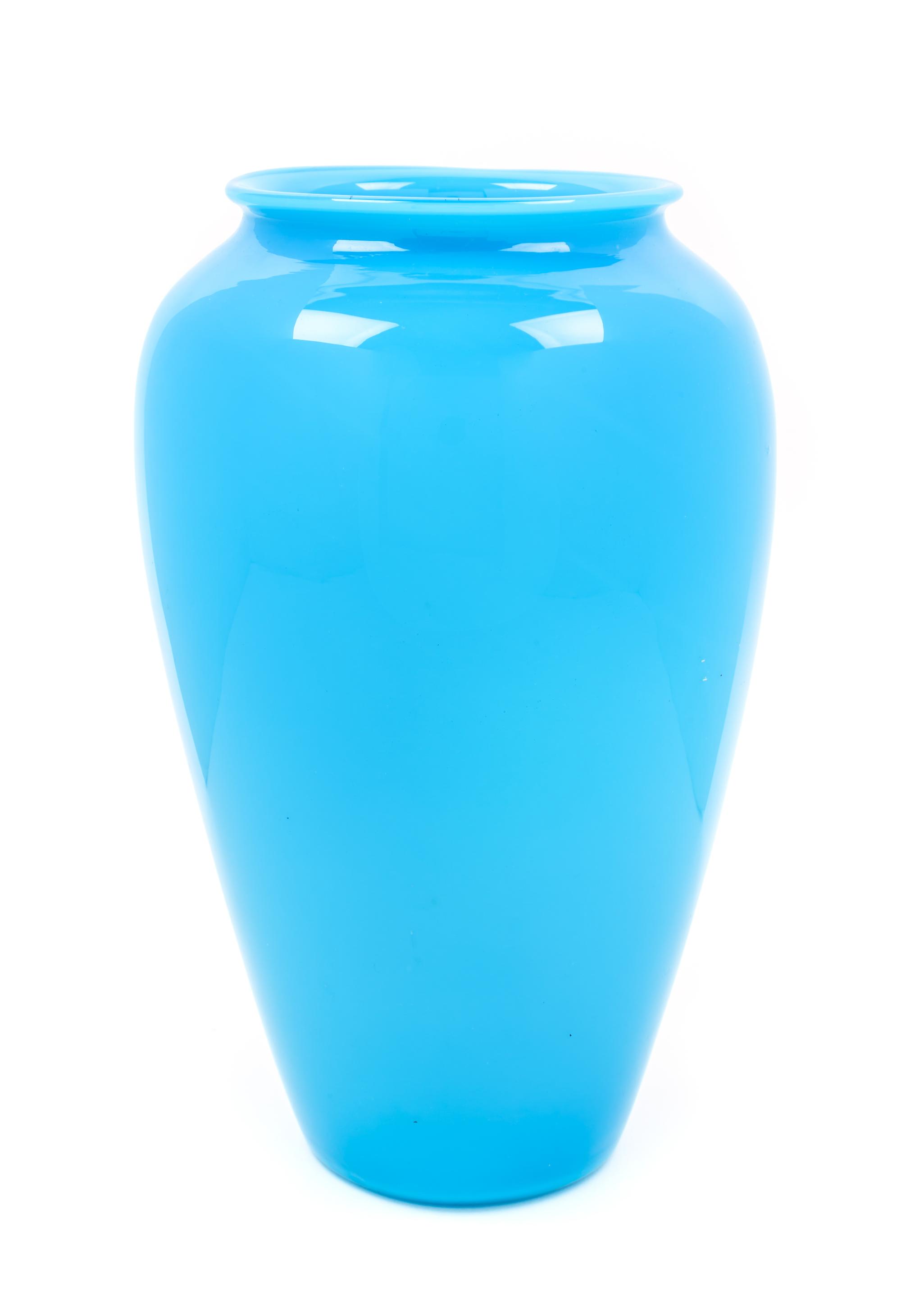 A Steuben Blue Jade Vase Height 11 5/8 inches. — 20TH CENTURY