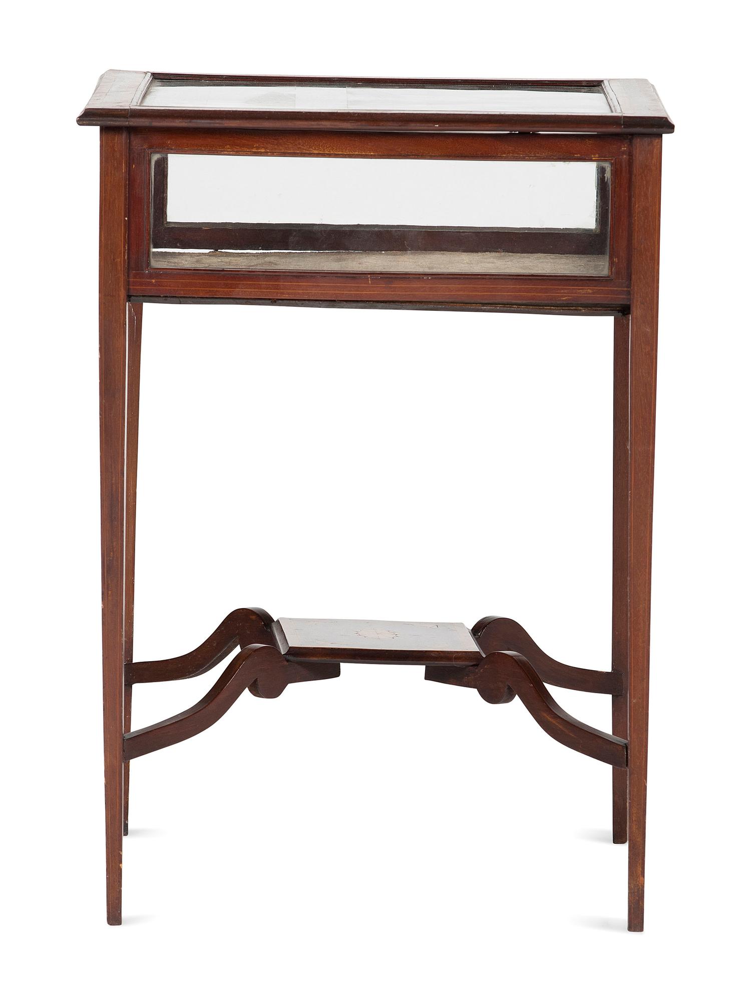 A Federal Style Inlaid Mahogany Vitrine Table