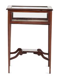 A Federal Style Inlaid Mahogany Vitrine Table