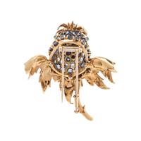 TIFFANY & CO, SCHLUMBERGER, SAPPHIRE, EMERALD 'PINEAPPLE' BROOCH