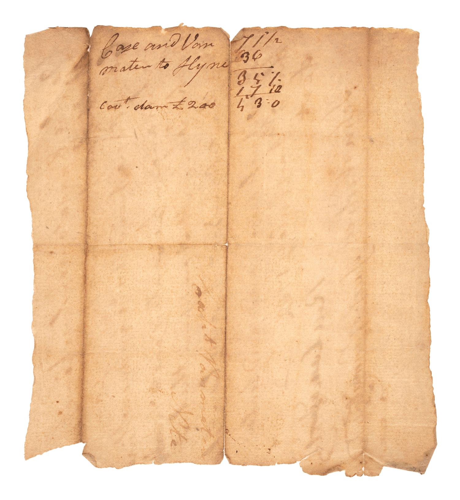[REVOLUTIONARY WAR]. A group of documents related to Revolutionary War-era figures including signatures of Daniel Brodhead and O.H. Williams.