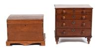 A Diminutive English Chest of Drawers Height of tallest 18 inches. — 19TH CENTURY