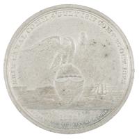 Erie Canal Completion Medal with Original Box, In White Metal