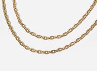 A 14K Yellow Gold Oval Link Necklace