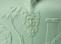 A Wedgwood Solid Green Stoneware Portland Vase, UK, mid-19th century