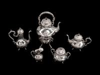 A Continental Silver Five-Piece Tea and Coffee Service