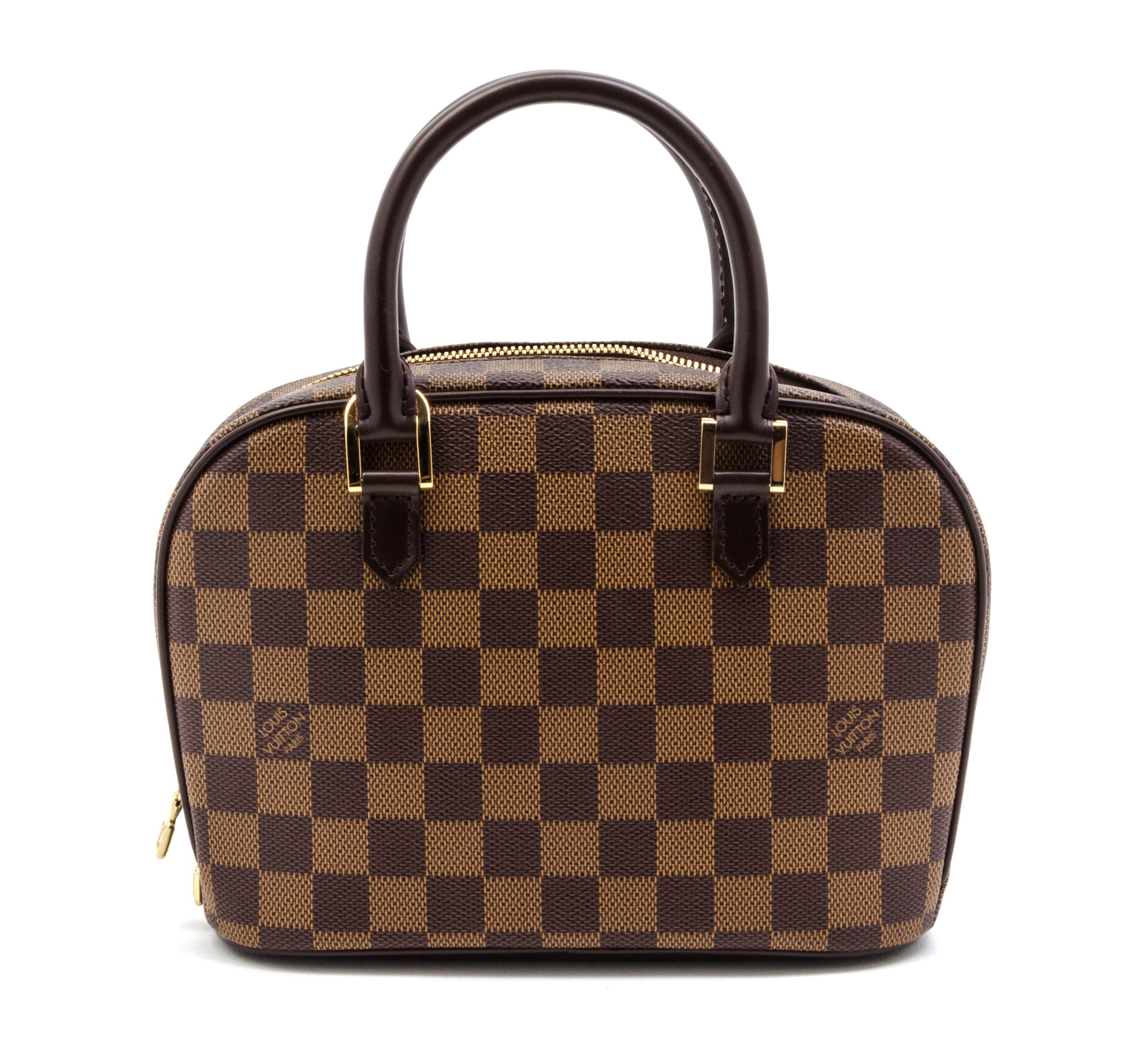 A Louis Vuitton Damier Canvas Sarria Bag, 8 1/2 x 6 1/2 x 3 1/2 inches.