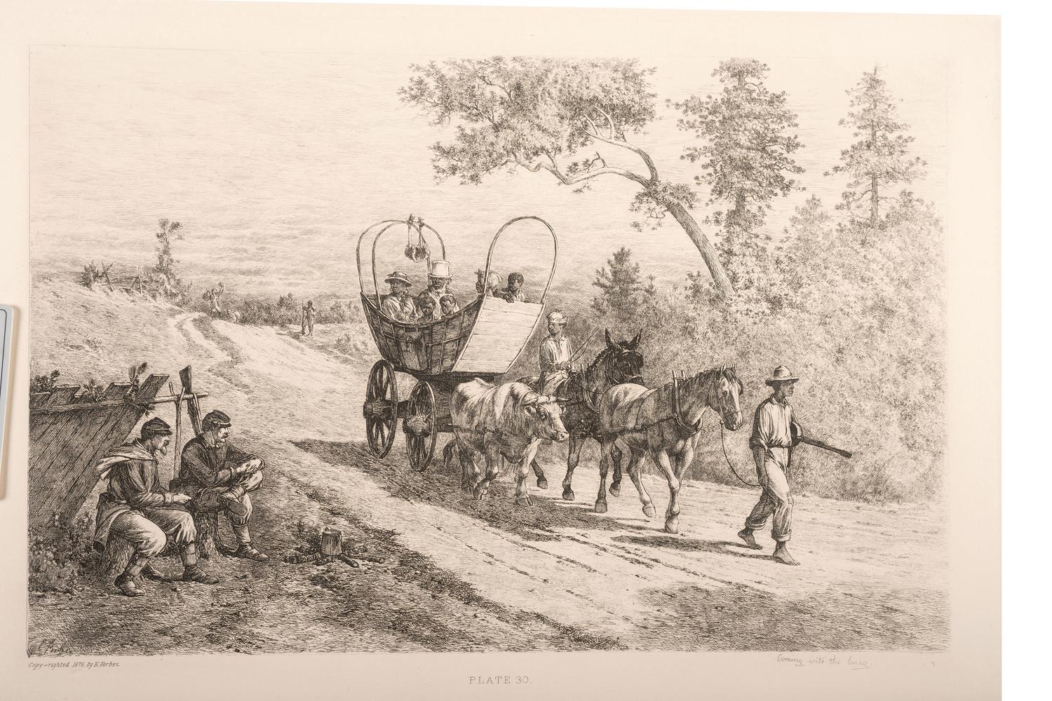 [CIVIL WAR]. FORBES, Edwin, (1839-1895) artist. Life Studies of the Great Army . Partial group of 30 etchings. 1876.