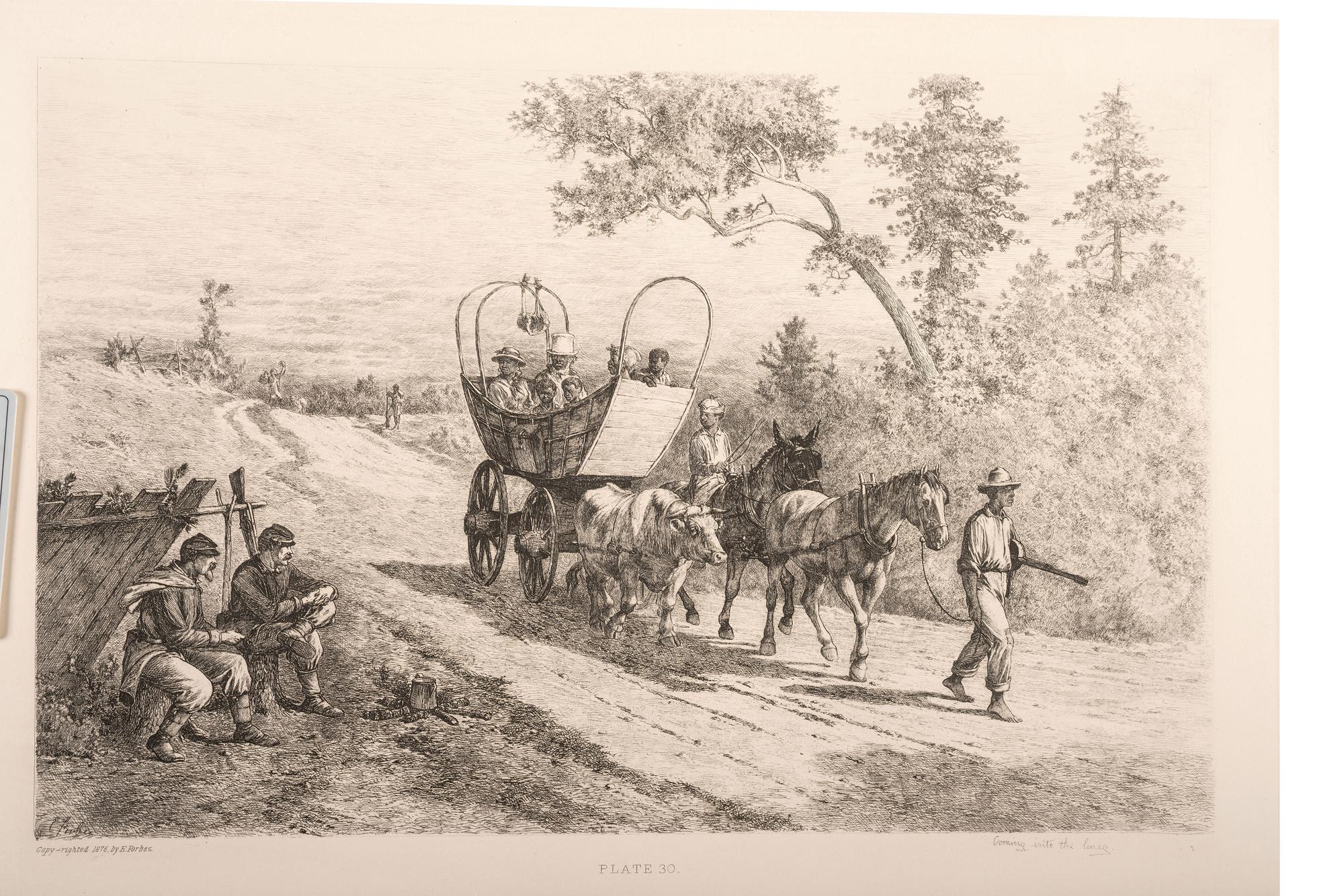 [CIVIL WAR]. FORBES, Edwin, (1839-1895) artist. Life Studies of the Great Army . Partial group of 30 etchings. 1876.