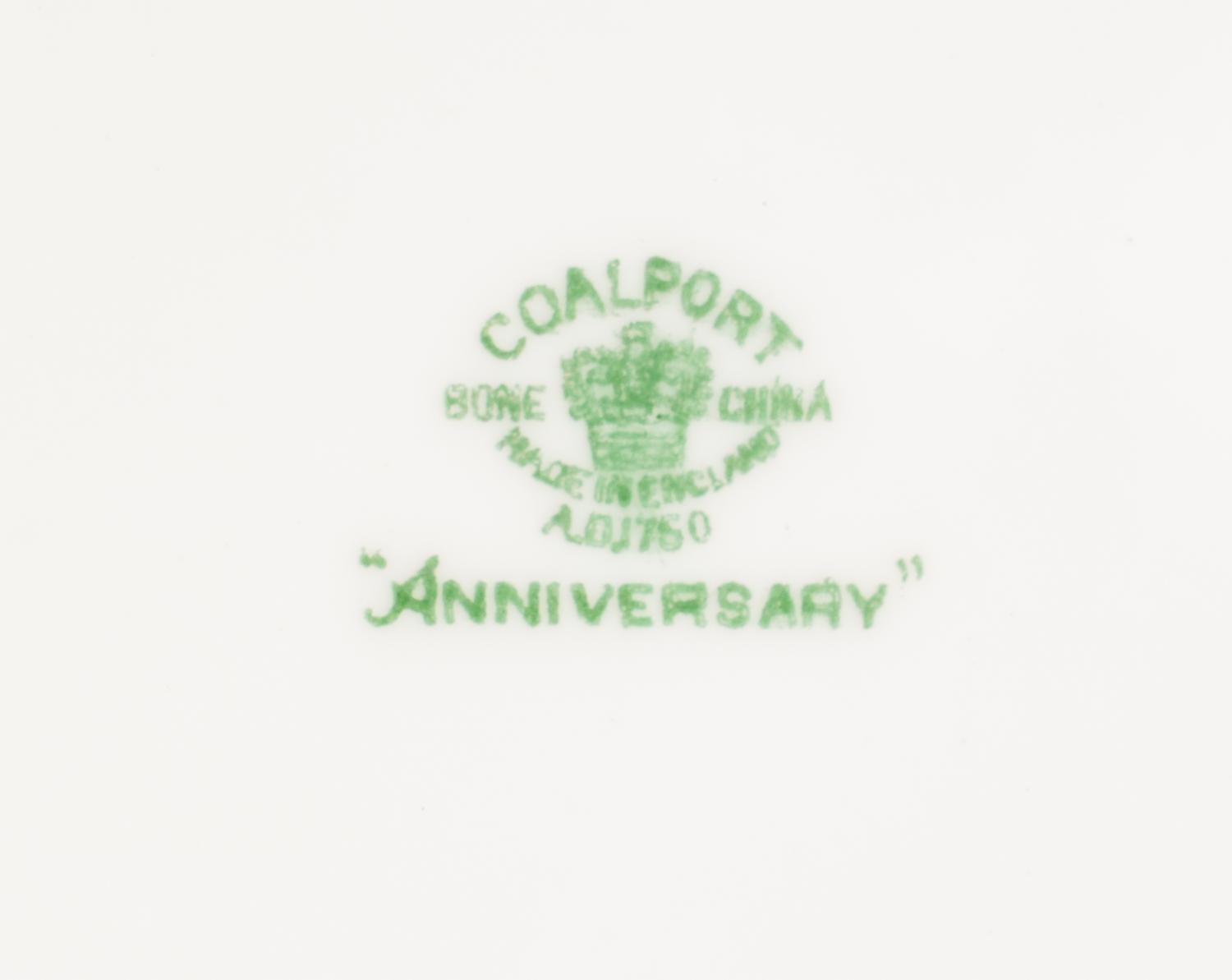 A Coalport Anniversary Pink Porcelain Tea Service