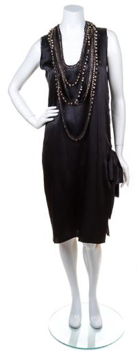 A Lanvin Black Silk Sleeveless Dress,