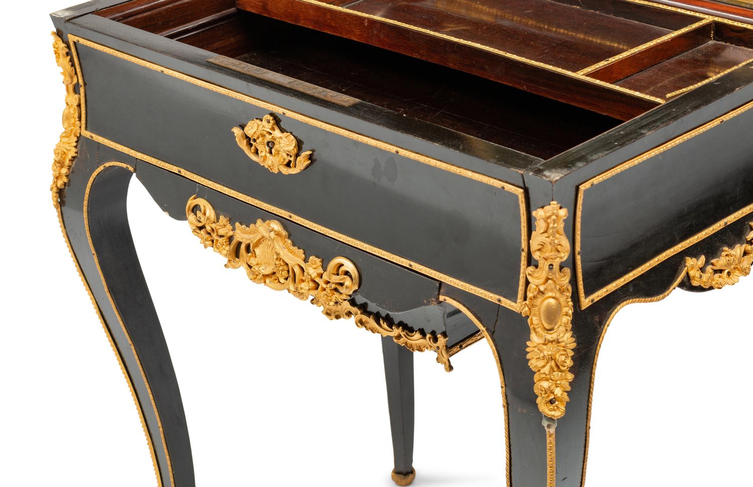 A Napoleon III Gilt Bronze Mounted Boulle Marquetry Dressing Table
