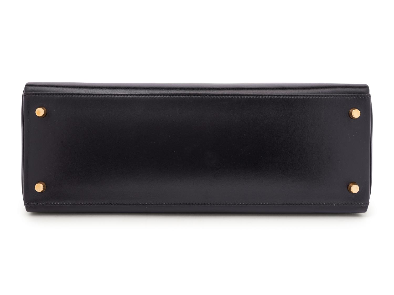 Hermès Black Leather 32cm Kelly Bag, 2002