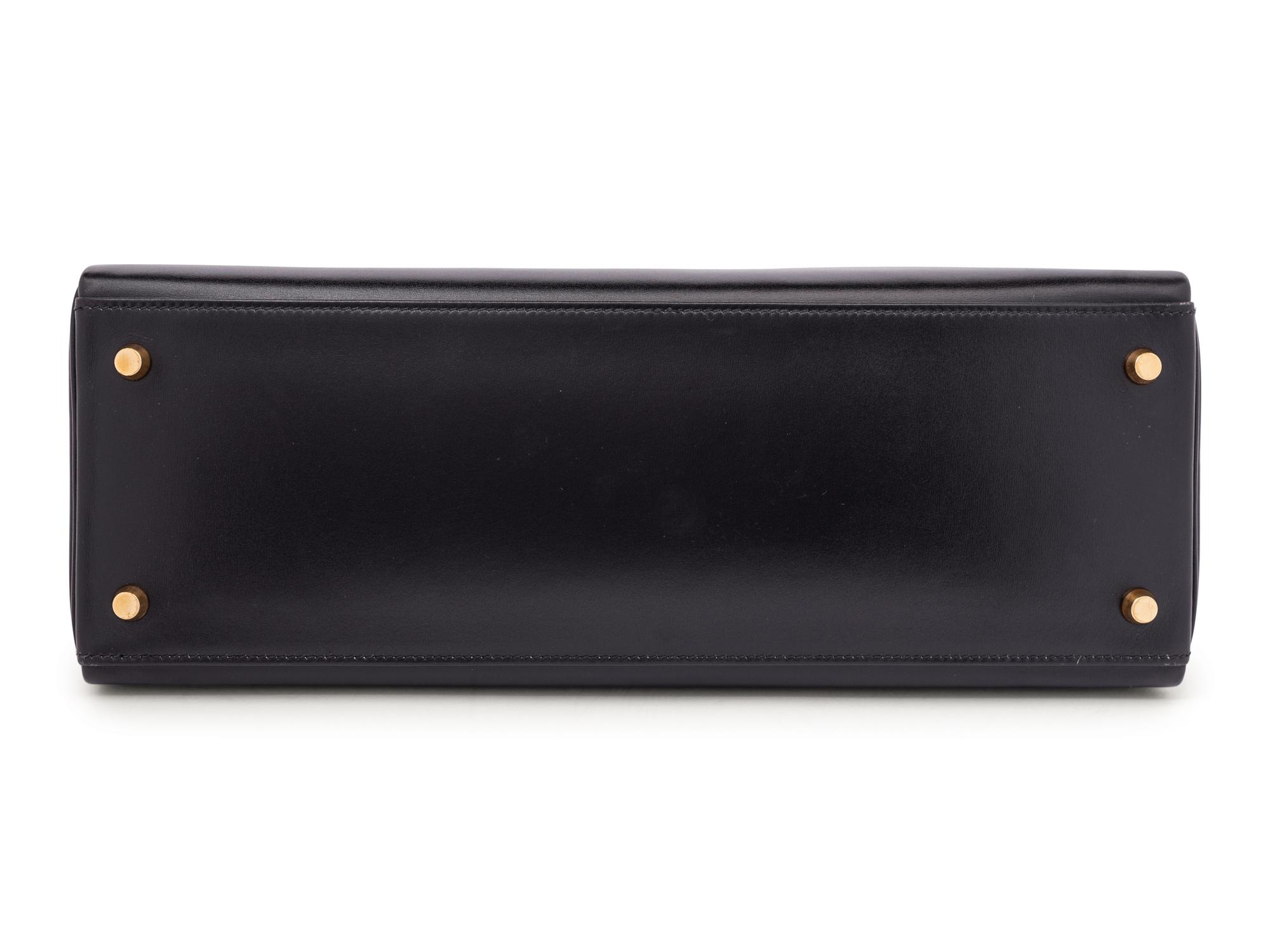 Hermès Black Leather 32cm Kelly Bag, 2002