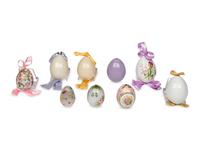 A Group of Eight Russian Porcelain Eggs