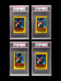 A Group of Four PSA Graded 1979 O-Pee-Chee Baseball Wax Packs
