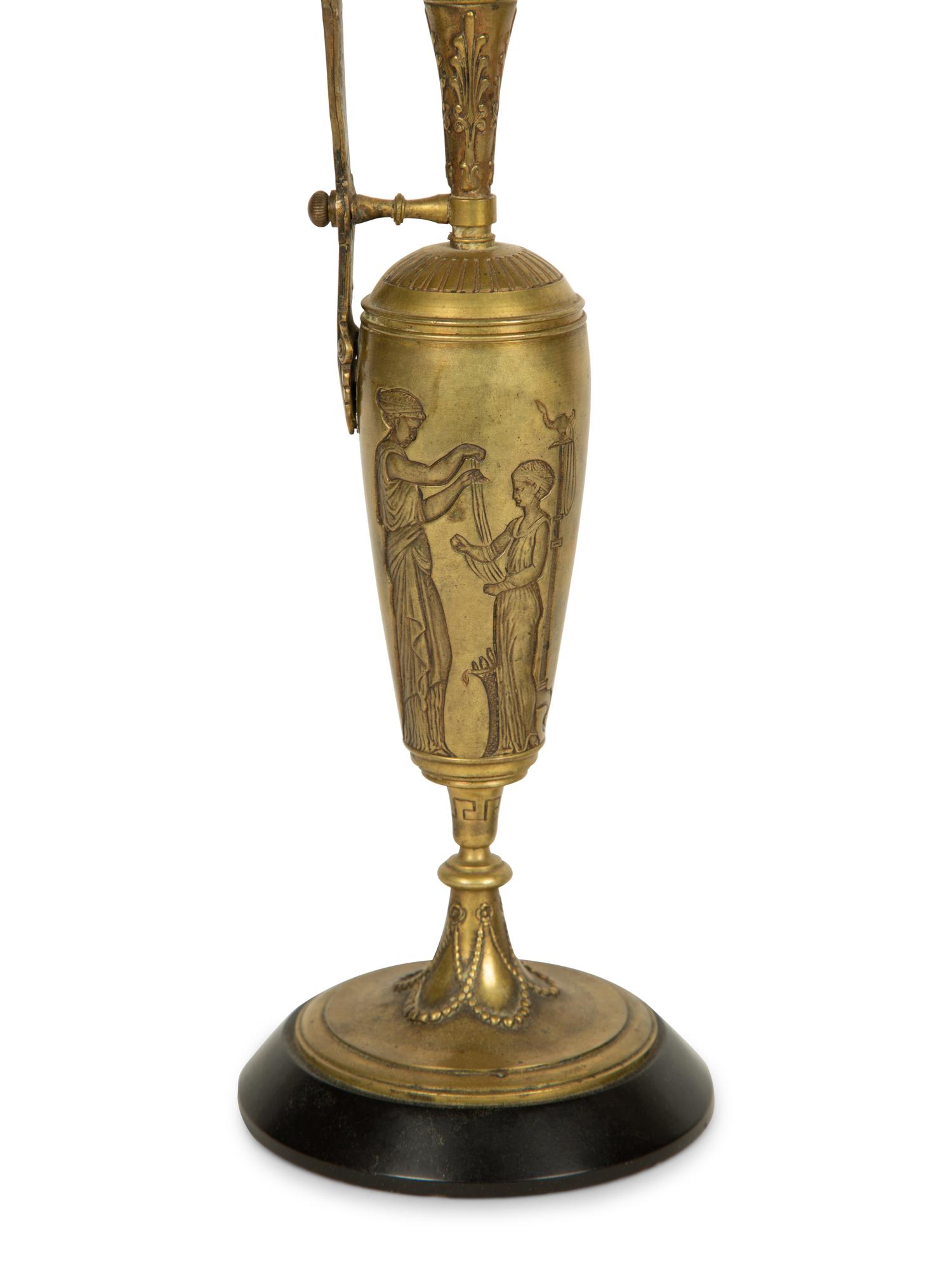 A Pair of Neoclassical Gilt Bronze Ewers — 19TH/20TH CENTURY