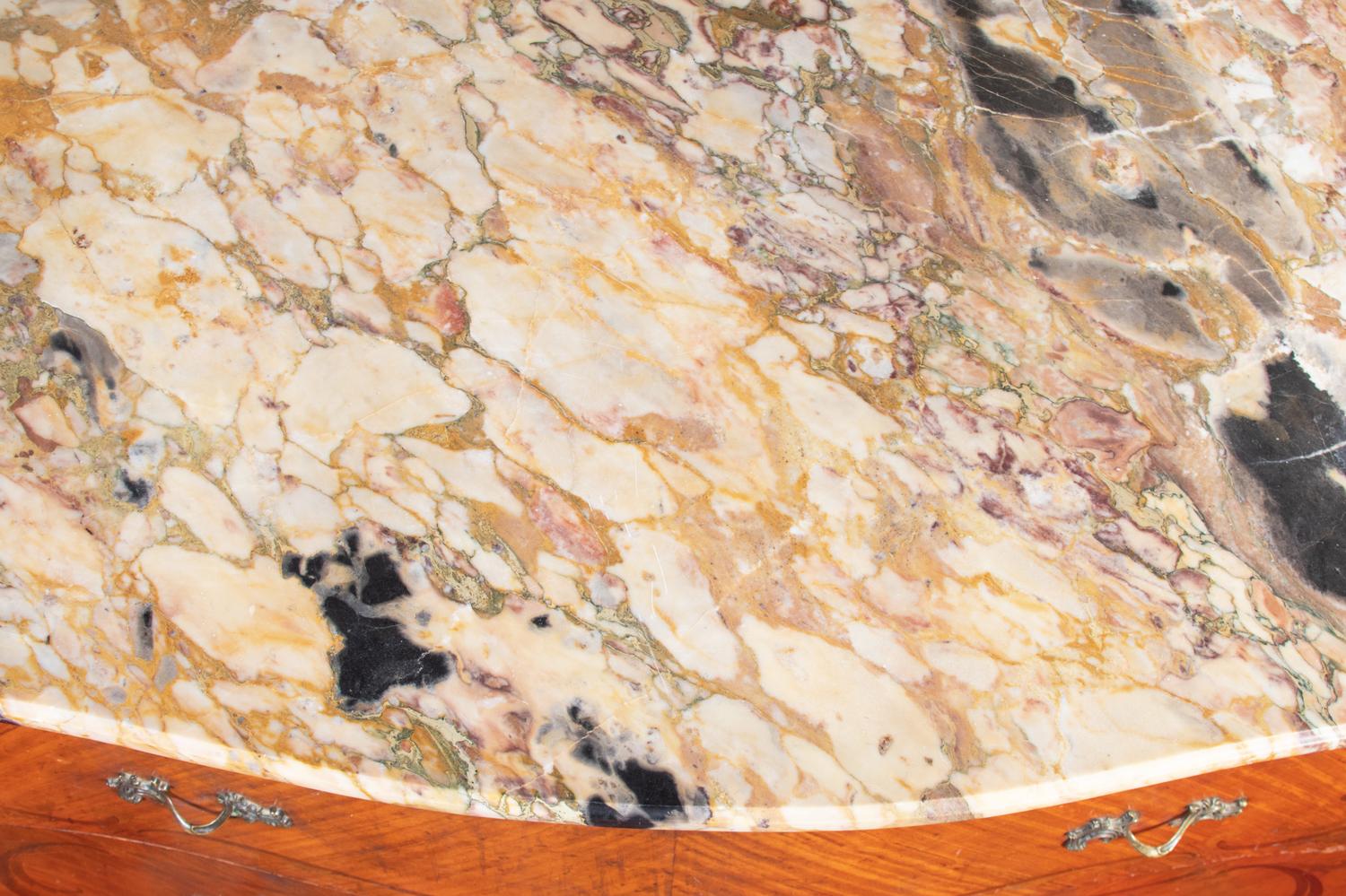 A Louis XV Style Marble-Top Commode