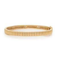 YELLOW GOLD AND DIAMOND BANGLE BRACELET