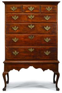 Queen Anne walnut chest-on-stand philadelphia, pa, circa 1760