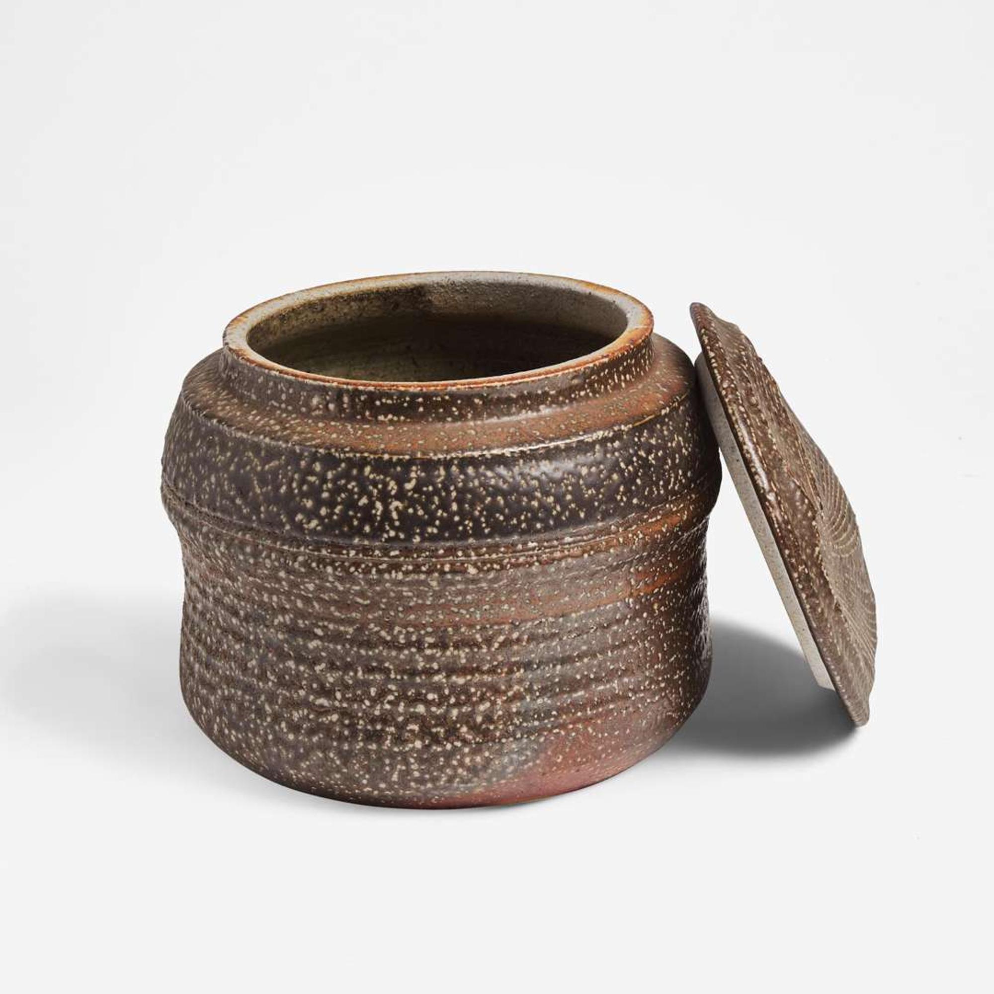 Karen Karnes (American, 1925-2016) Teapot and Large Lidded Jar, USA, late 20th century