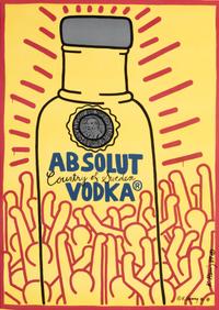 Keith Haring (American, 1958-1990) — Absolut Vodka, 1986-1989