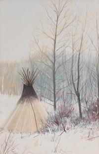 Tee Pee in the Winter Woods