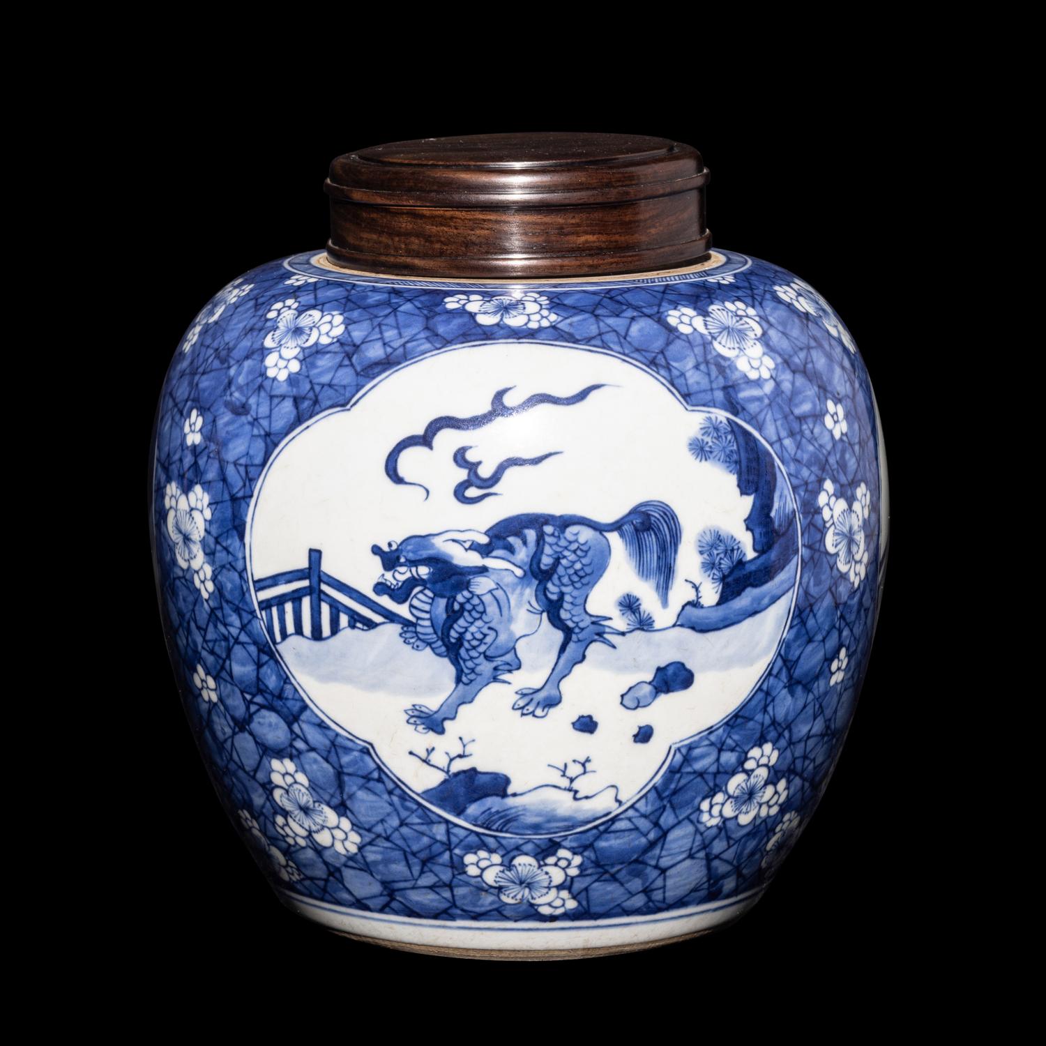 A Chinese Blue and White Porcelain Jar