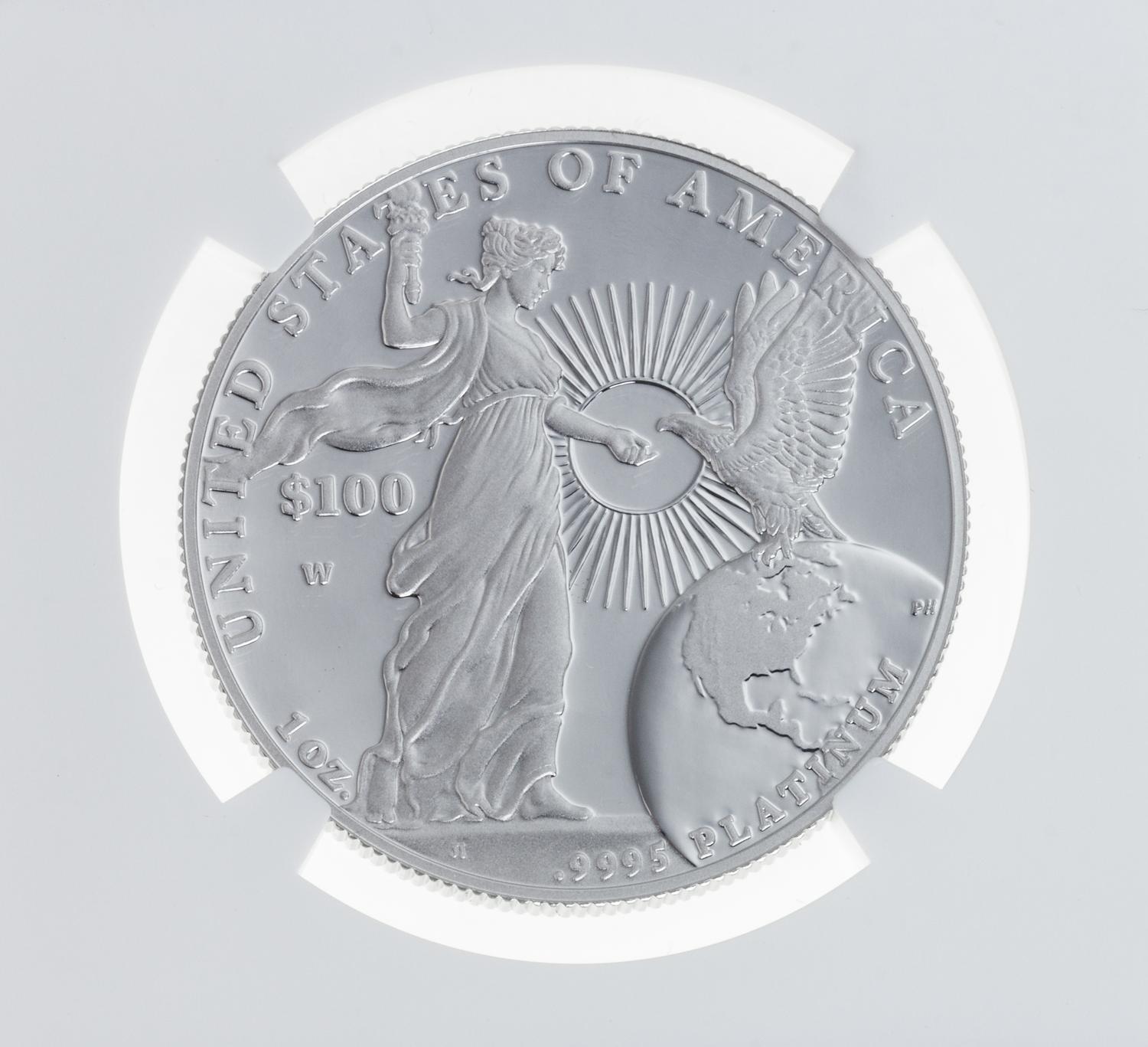 A Pair of United States 2015-W First Release $100 Platinum Proofs