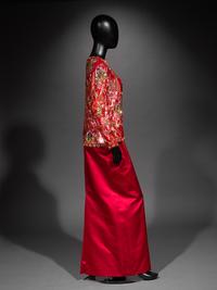 Oscar de la Renta Embroidered Top and Skirt, 1990s