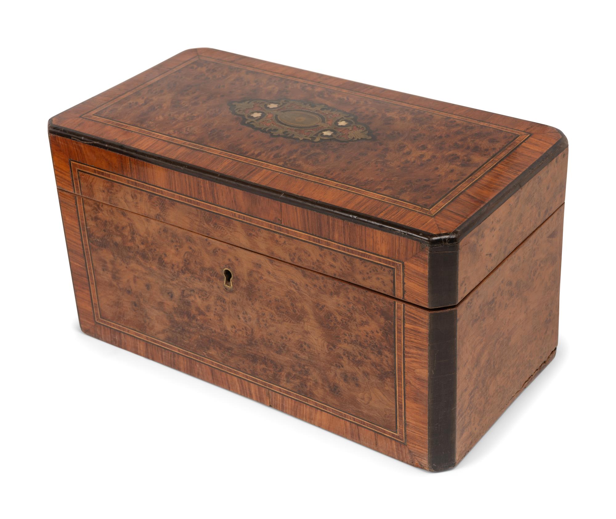 Two Napoleon III Gilt Metal Mounted Table Caskets